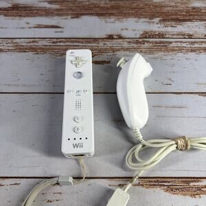 OEM Nintendo Wii Remote + Nunchuck Combo – Genuine RVL-003